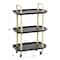 Hello Honey® Main + Mesa™ 3-Tier Modern Plastic and Metal Trolley
